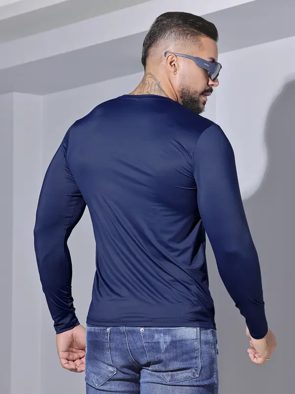 Camiseta Masculina Pit Bull Manga Longa Lisa Confortável e Casual