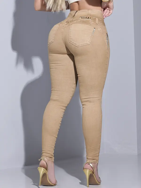 Calça Feminina Modeladora Luxuosa Pit Bull Jeans com Cintura Perfeita