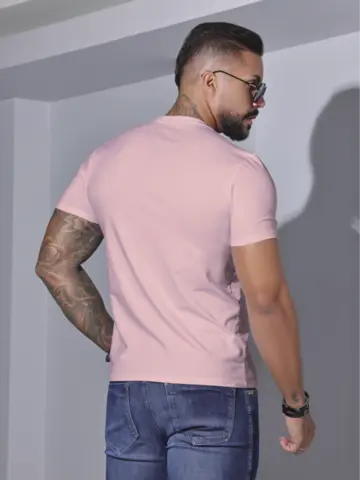 Camiseta Masculina com Logomania Pit Bull Jeans Casual e Estilosa