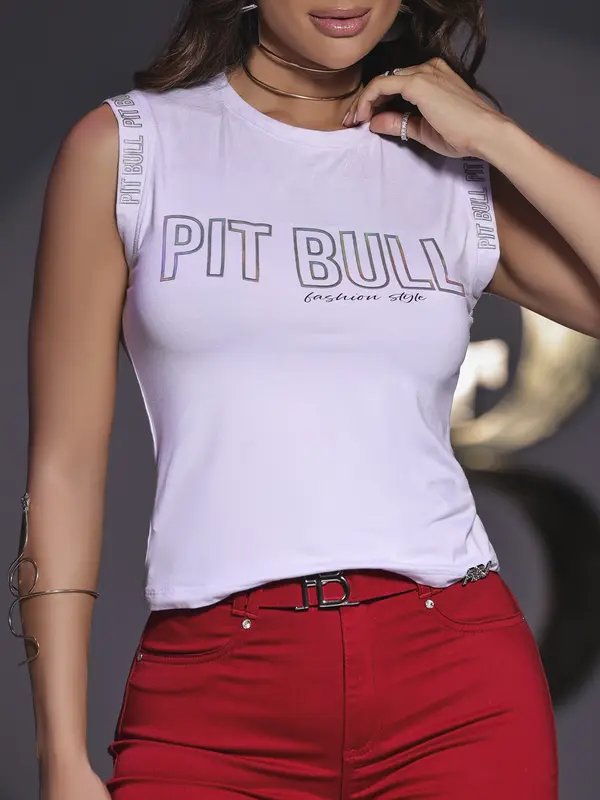 Regata Feminina Pit Bull Jeans com Toque de Sofisticação e Exclusividade