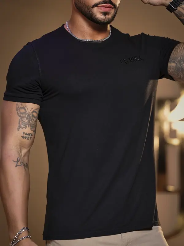 Camiseta Masculina Estilo Casual Pit Bull Jeans Dia a Dia Moderna