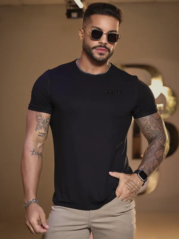 Camiseta Masculina Estilo Casual Pit Bull Jeans Dia a Dia Moderna