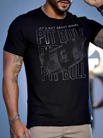 Camiseta Masculina Pit Bull Jeans Luxo com Estampa Estilosa e Autêntica