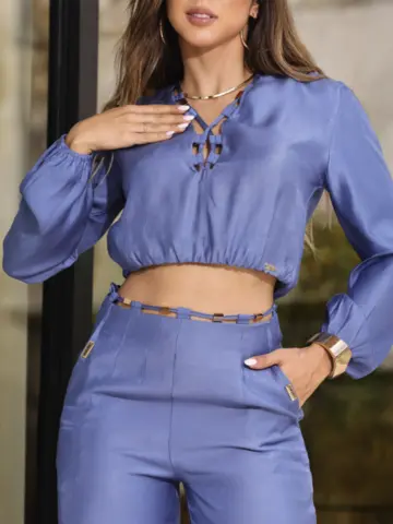 Conjunto Feminino Calça e Blusa Empório Pit Bull Despojado Para o Dia a Dia