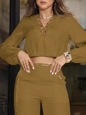 Conjunto Feminino Calça e Blusa Empório Pit Bull Despojado Para o Dia a Dia