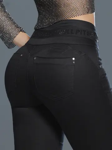 Calça Feminina Modeladora e Estilosa com Zíper Frontal Pit Bull Jeans Luxo