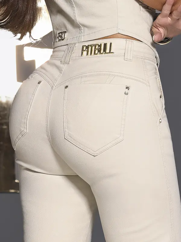 Calça Flare Pit Bull Jeans Luxo Cintura Alta com Modelagem Perfeita