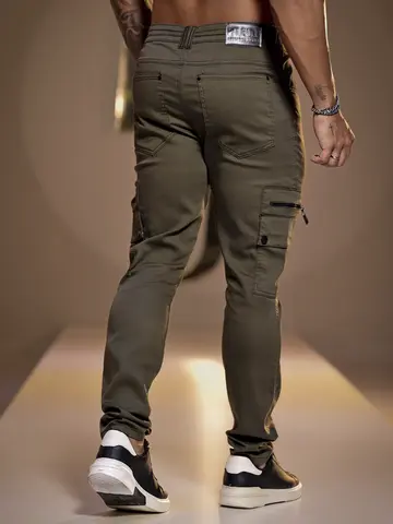 Calça Jogger Cargo Masculina Confortável e Estilosa Pit Bull Jeans