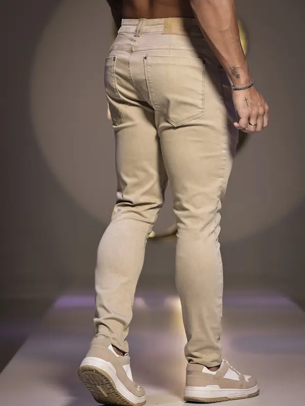 CALÇA MASCULINA CÁQUI PIT BULL JEANS VISUAL SOFISTICADO E VERSÁTIL