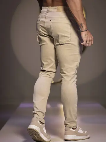 CALÇA MASCULINA CÁQUI PIT BULL JEANS VISUAL SOFISTICADO E VERSÁTIL