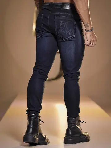 CALÇA MASCULINA PIT BULL JEANS COM DESIGN PREMIUM E ESCRITA EM LASER