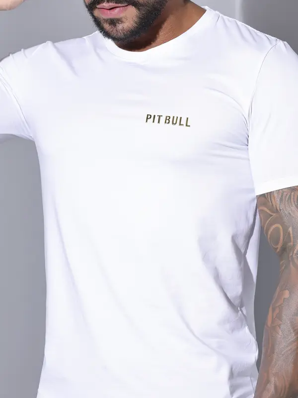 Camiseta Masculina Gola O Pit Bull Jeans Casual e Sofisticada