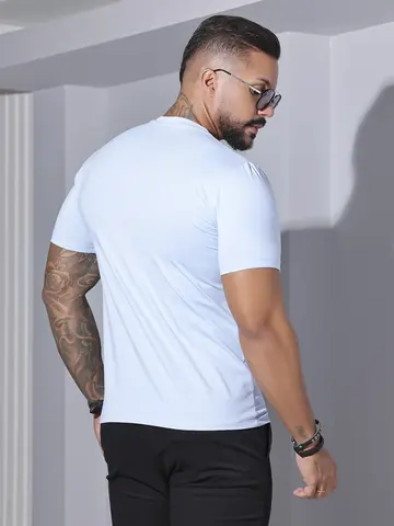 Camiseta Masculina Gola O Pit Bull Jeans Casual e Sofisticada