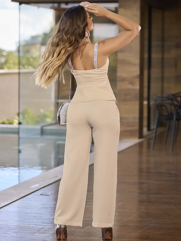 CONJUNTO FEMININO CALÇA MODERNA E BLUSA ACINTURADA EMPÓRIO PIT BULL
