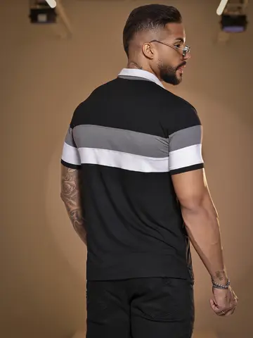 Polo Masculina Moderna Slim Pit Bull Jeans Luxo Autêntica e Confortável