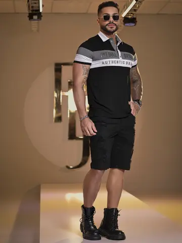 Polo Masculina Moderna Slim Pit Bull Jeans Luxo Autêntica e Confortável