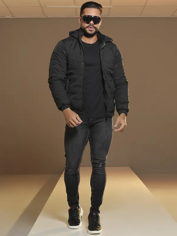 Jaqueta Puffer Masculina Pit Bull Jeans Luxo Estilosa e Confortável