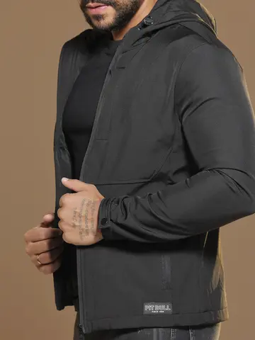 Jaqueta Masculina Estilosa com Capuz Pit Bull Jeans Luxo