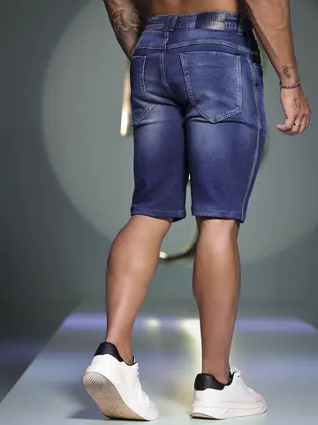 BERMUDA MASCULINA ESTILOSA PIT BULL JEANS COM CADARÇO PERSONALIZADO