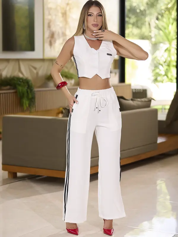 Conjunto Elegante Colete e Calça Empório Pit Bull Moderno e Confortável