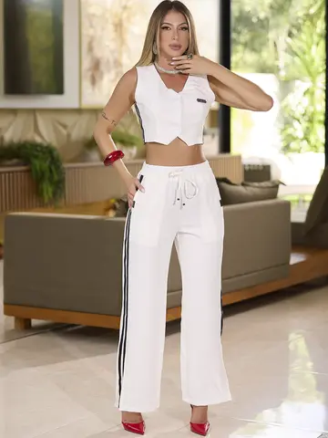 Conjunto Elegante Colete e Calça Empório Pit Bull Moderno e Confortável