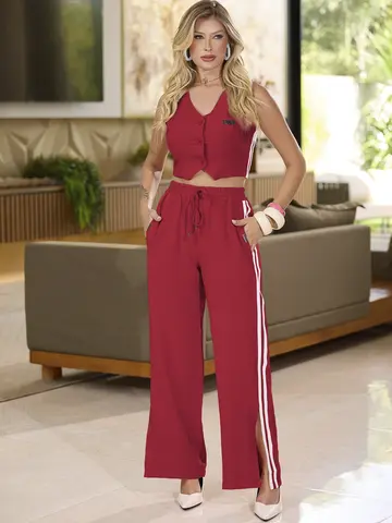 Conjunto Elegante Colete e Calça Empório Pit Bull Moderno e Confortável