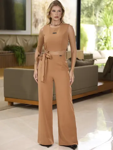 CONJUNTO FEMININO CROPPED E CALÇA PANTALONA SOFISTICADO EMPÓRIO PIT BULL