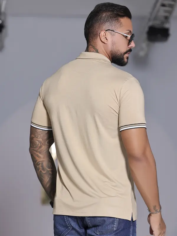 POLO MASCULINA ESTILOSA COM ESTAMPA PIT BULL JEANS CASUAL E MODERNA