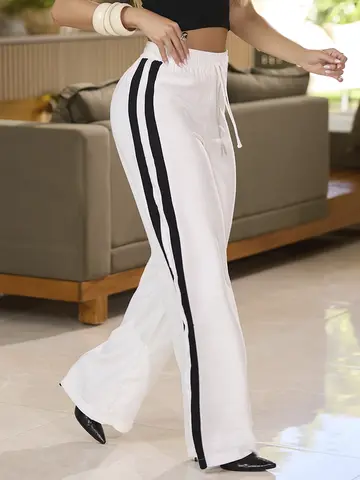 CALÇA FEMININA ELEGANTE COM CÓS ELÁSTICO E CORDÃO EMPÓRIO PIT BULL