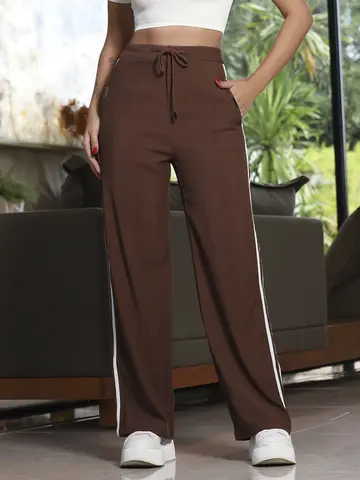 CALÇA WIDE LEG FEMININA VERSÁTIL CINTURA ALTA EMPÓRIO PIT BULL COM CORDÃO