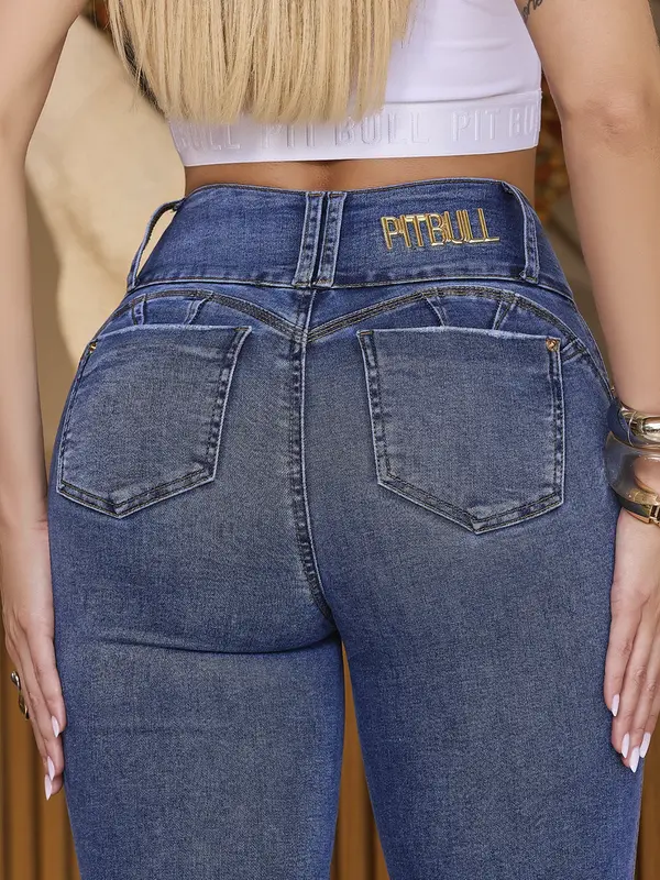 Calça Skinny Cós Largo e Efeito Modelador Pit Bull Jeans