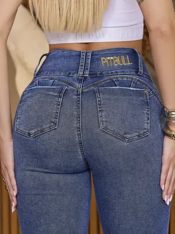 Calça Skinny Cós Largo e Efeito Modelador Pit Bull Jeans