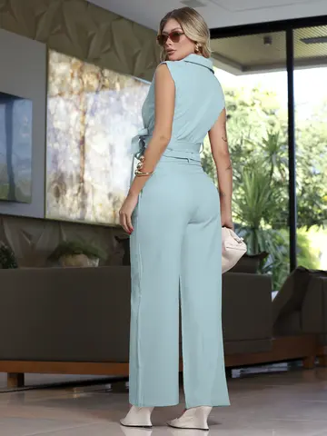 CONJUNTO CROPPED E CALÇA ALFAIATARIA LEVE E ELEGANTE EMPÓRIO PIT BULL