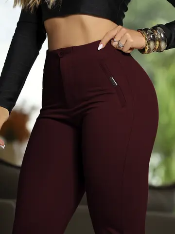 CALÇA ALFAIATARIA FEMININA CINTURA ALTA MODERNA EMPÓRIO PIT BULL