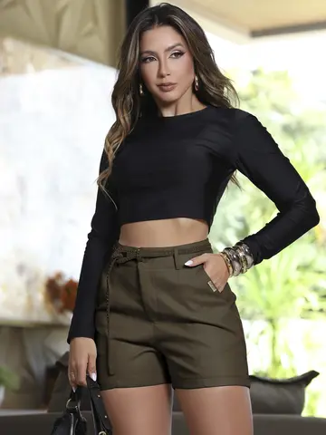 Short com Cinto Personalizado Ousado e Sofisticado Empório Pit Bull