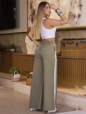 CALÇA WIDE LEG EMPÓRIO PIT BULL SOFISTICADA COM TOQUE CONTEMPORÂNEO