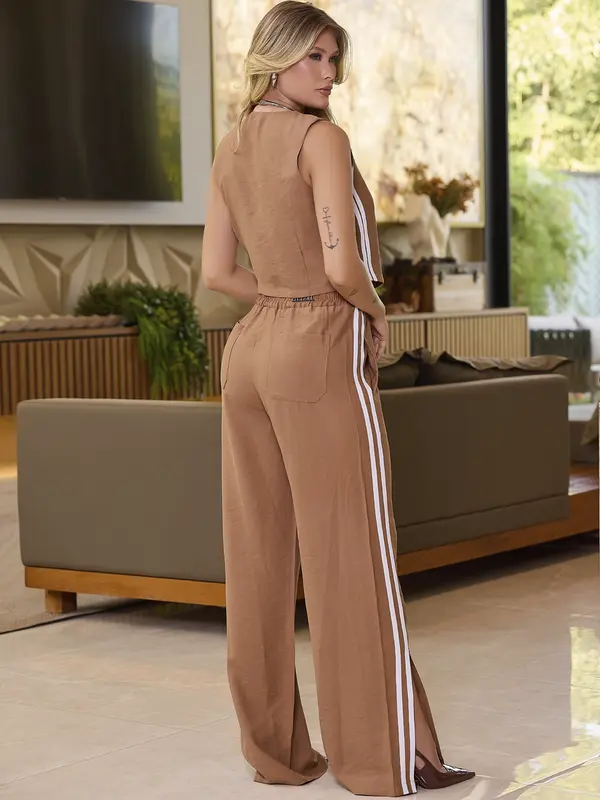 CONJUNTO CALÇA E COLETE COM FENDAS EMPÓRIO PIT BULL CASUAL E REFINADO