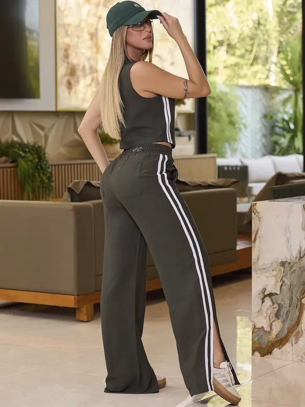 CONJUNTO CALÇA E COLETE COM FENDAS EMPÓRIO PIT BULL CASUAL E REFINADO