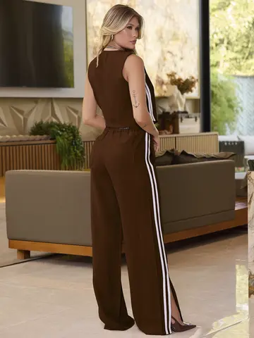 CONJUNTO CALÇA E COLETE COM FENDAS EMPÓRIO PIT BULL CASUAL E REFINADO
