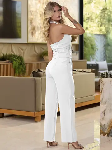 CONJUNTO CALÇA E BLUSA EMPÓRIO PIT BULL COM CAIMENTO LEVE E ELEGANTE