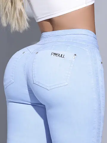 Calça Jogger Feminina Pit Bull Jeans com Cós Médio e Cordão Brilhante
