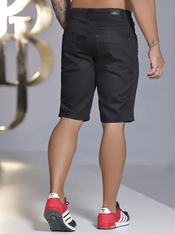 BERMUDA MASCULINA COM ELÁSTICO LATERAL PERSONALIZADO PIT BULL JEANS