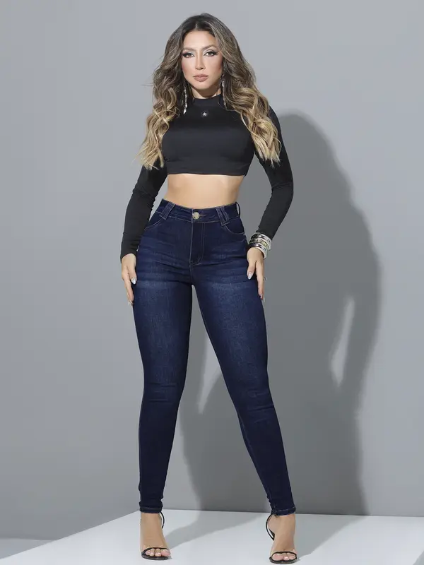 Calça Skinny Hot Pants Pit Bull Jeans Premium Sofisticada