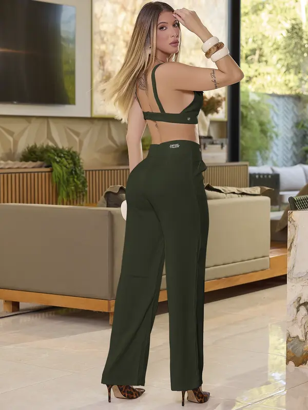 Conjunto Calça e Top Empório Pit Bull Acabamento Elegante e Refinado