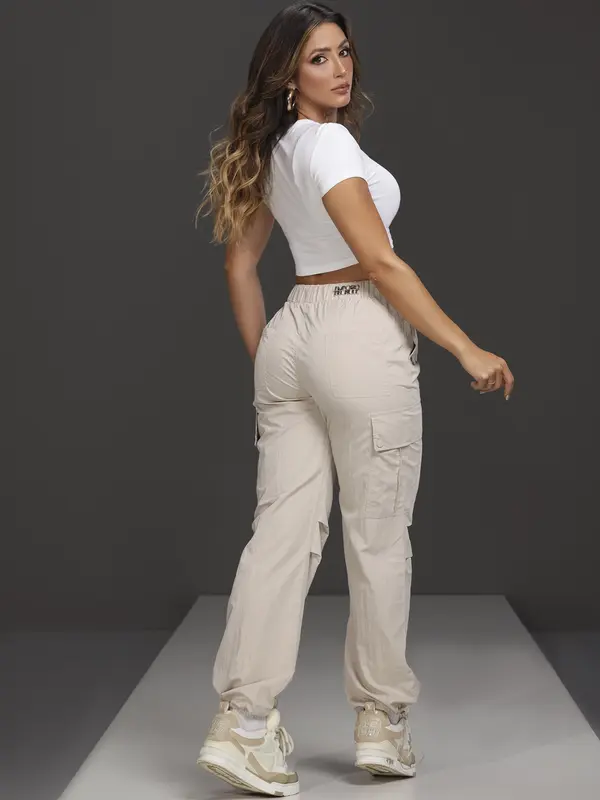 Calça Parachutes Empório Pit Bull Estilo Urbano e Moderno com Cordão