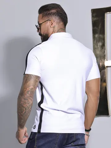 Polo Masculina Pit Bull Jeans com Modelagem Slim e Zíper Personalizado