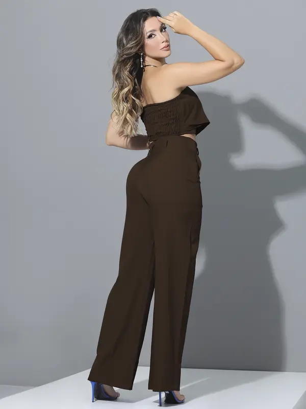 CONJUNTO CALÇA E CROPPED EMPÓRIO PIT BULL ELEGANTE E CASUAL