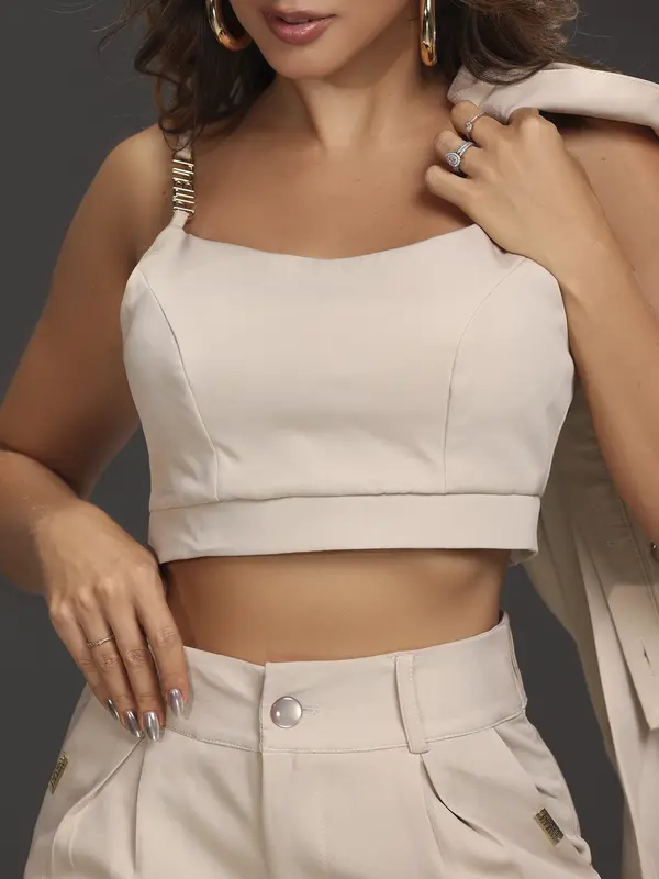 CONJUNTO COM CALÇA, JAQUETA E TOP EMPÓRIO PIT BULL CASUAL E REFINADO