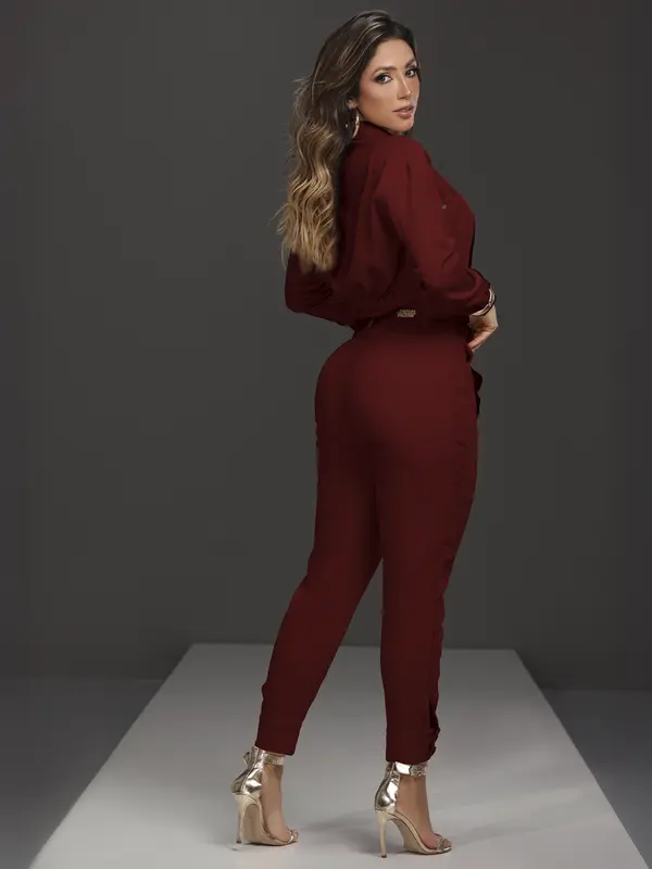 CONJUNTO COM CALÇA, JAQUETA E TOP EMPÓRIO PIT BULL CASUAL E REFINADO
