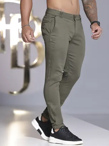 Calça Masculina Slim com Detalhe em Bordado no Cós Pit Bull Jeans